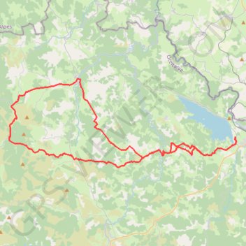 Itinéraire Naussac - Grandieu, distance, dénivelé, altitude, carte, profil, trace GPS