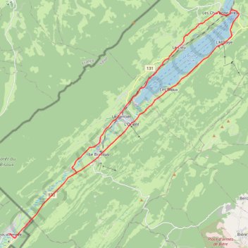 Itinéraire Tour du Lac de Joux - Bois-d'Amont, distance, dénivelé, altitude, carte, profil, trace GPS