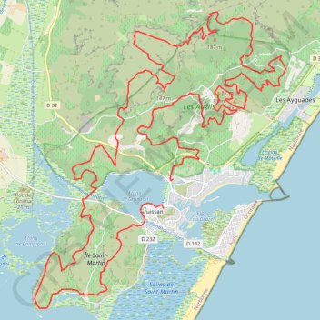 Itinéraire Gruissan Phoebus Trail, distance, dénivelé, altitude, carte, profil, trace GPS
