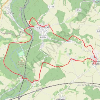 Itinéraire Rando Coulomb en Valois, distance, dénivelé, altitude, carte, profil, trace GPS