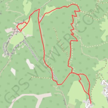 Itinéraire La Pinéa depuis Gervais (Sarcenas), distance, dénivelé, altitude, carte, profil, trace GPS
