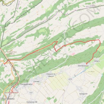 Itinéraire La Vue des Alpes - Dombresson, distance, dénivelé, altitude, carte, profil, trace GPS