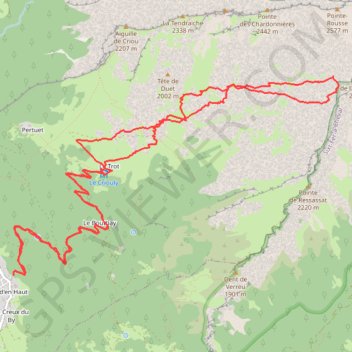 Itinéraire Col de l'Ecorchoir (Fer à Cheval), distance, dénivelé, altitude, carte, profil, trace GPS