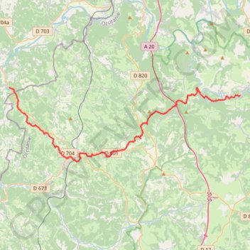 Itinéraire GR64 de Rocamadour à Saint Cirq Madelon, par Gourdon, distance, dénivelé, altitude, carte, profil, trace GPS