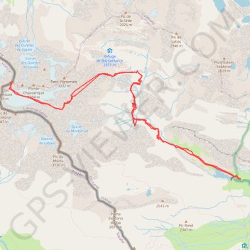 Itinéraire Pic Vignemale, distance, dénivelé, altitude, carte, profil, trace GPS