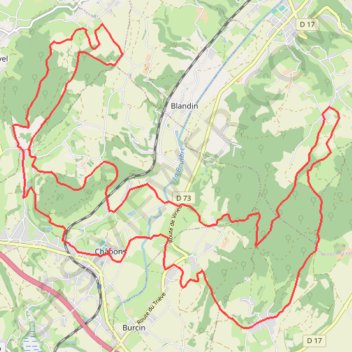 Itinéraire Collines des sources de la Bourbre - Châbons, distance, dénivelé, altitude, carte, profil, trace GPS