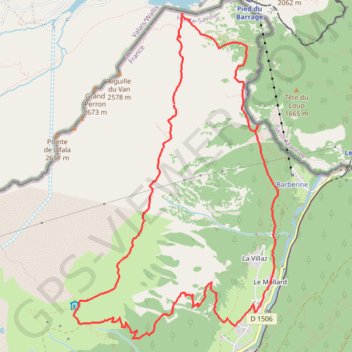 Itinéraire Chalets de Loriaz, distance, dénivelé, altitude, carte, profil, trace GPS