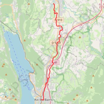 Itinéraire Rumilly-Aix-les-bains, distance, dénivelé, altitude, carte, profil, trace GPS