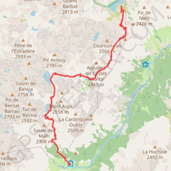 Itinéraire Trek-J3-G1, distance, dénivelé, altitude, carte, profil, trace GPS