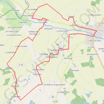 Itinéraire Circuit Ouest de Martizay, distance, dénivelé, altitude, carte, profil, trace GPS
