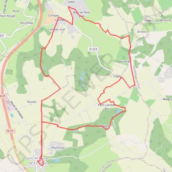 Itinéraire De Saint-Antoine-de-Ficalba à Cambes, sur un plateau - Pays de la vallée du Lot, distance, dénivelé, altitude, carte, profil, trace GPS