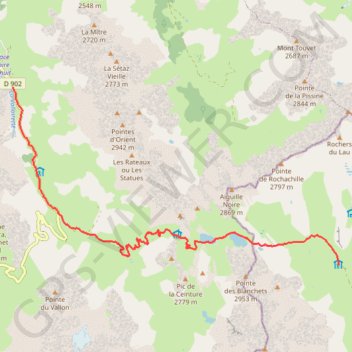 Itinéraire De Bonnenuit au Refuge des Drayères, distance, dénivelé, altitude, carte, profil, trace GPS