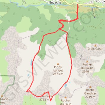 Itinéraire Porte de Christol - col de l'Oule - Névache, distance, dénivelé, altitude, carte, profil, trace GPS