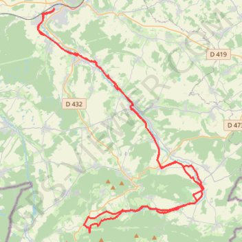 Itinéraire Altkirch - Winkel - Altkirch le long de l'Ill, distance, dénivelé, altitude, carte, profil, trace GPS