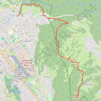 Itinéraire Descente Saint Michel, distance, dénivelé, altitude, carte, profil, trace GPS