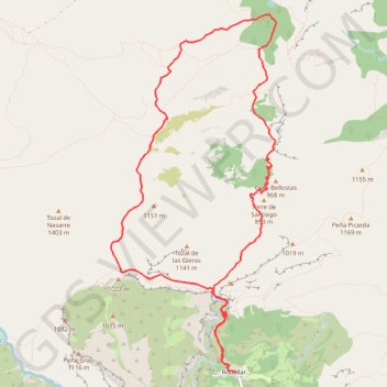 Itinéraire Boucle-village-Otin-rio-Mascun, distance, dénivelé, altitude, carte, profil, trace GPS