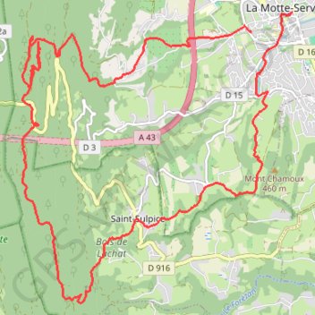 Itinéraire Boucle Motte Servolex - Col du crucifix - Pré Puisat - descente par Chemin du Garde, distance, dénivelé, altitude, carte, profil, trace GPS