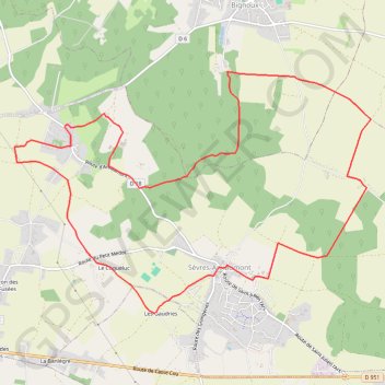 Itinéraire Au fil du chemin - Sèvres-Anxaumont, distance, dénivelé, altitude, carte, profil, trace GPS