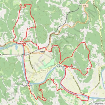 Itinéraire Beynac - La Roque-Gageac - Castelnaud-la-Chapelle - Beynac - 35315 - UtagawaVTT.com, distance, dénivelé, altitude, carte, profil, trace GPS