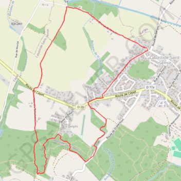 Itinéraire Le Bois de Lespasié au-dessus de Labastide Saint-Sernin, distance, dénivelé, altitude, carte, profil, trace GPS