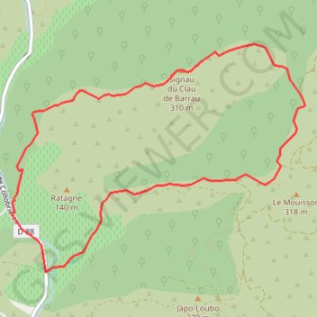 Itinéraire Circuit du Comtadou, distance, dénivelé, altitude, carte, profil, trace GPS
