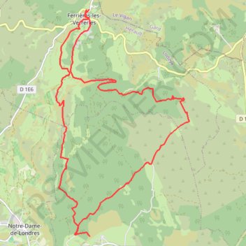 Itinéraire Lamalou et Gorniès, distance, dénivelé, altitude, carte, profil, trace GPS
