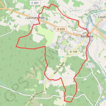 Itinéraire Barbaste, la randonnée de Béas et Lausseignan - Pays d'Albret, distance, dénivelé, altitude, carte, profil, trace GPS