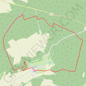 Itinéraire Ternat - Les grands bois, distance, dénivelé, altitude, carte, profil, trace GPS