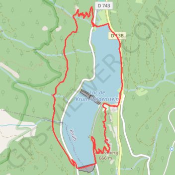 Itinéraire Randonnée au Lac de Kruth-Wildenstein, distance, dénivelé, altitude, carte, profil, trace GPS
