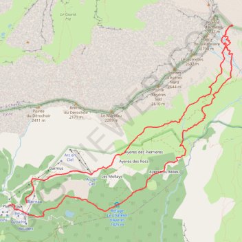 Itinéraire Plaine joux, approche vers tete de Moede, distance, dénivelé, altitude, carte, profil, trace GPS