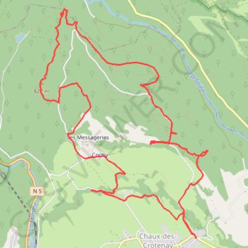 Itinéraire NordicFit Jura J-1 Visite Oppidum, distance, dénivelé, altitude, carte, profil, trace GPS