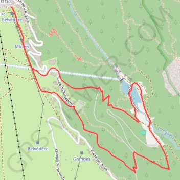 Itinéraire BOUCLE DU LAC DE LA ROSIÈRE, distance, dénivelé, altitude, carte, profil, trace GPS