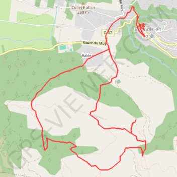 Itinéraire Bagnols-en-Forêt, distance, dénivelé, altitude, carte, profil, trace GPS