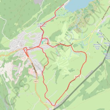 Itinéraire Tour du village des Rousses - Les Rousses, distance, dénivelé, altitude, carte, profil, trace GPS