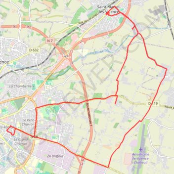 Itinéraire Saint-Marcel-lès-Valence Cyclisme, distance, dénivelé, altitude, carte, profil, trace GPS