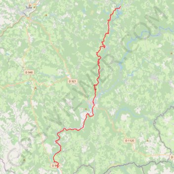 Itinéraire Marcillac la Croisille Camping municipal d'Altillac, distance, dénivelé, altitude, carte, profil, trace GPS