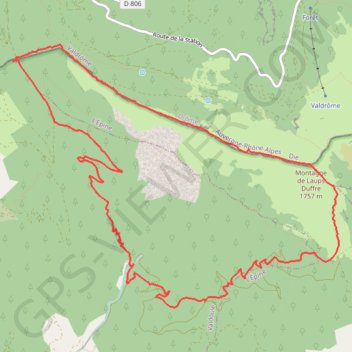 Itinéraire Le Duffre - Maison forestière de l'Adaux d'Oule, distance, dénivelé, altitude, carte, profil, trace GPS