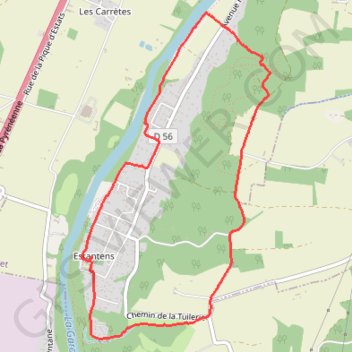 Itinéraire Estantens, distance, dénivelé, altitude, carte, profil, trace GPS