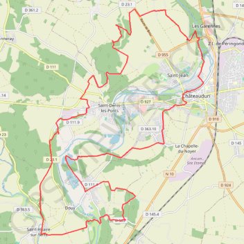 Itinéraire Le moulin de Courgain - Chateaudin, distance, dénivelé, altitude, carte, profil, trace GPS