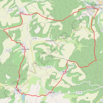 Itinéraire Sur les traces de Gaston Bachelard, distance, dénivelé, altitude, carte, profil, trace GPS