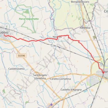 Itinéraire tappa-11-da-robbio-mortara, distance, dénivelé, altitude, carte, profil, trace GPS