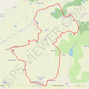 Itinéraire Tayrac, le circuit du menhir - Pays de l'Agenais, distance, dénivelé, altitude, carte, profil, trace GPS