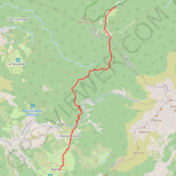 Itinéraire GRR3 Le Tour de Mafate - RF13 du Haut Mafate à Marla, distance, dénivelé, altitude, carte, profil, trace GPS