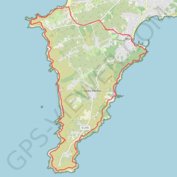 Itinéraire Cap de la Chèvre - Crozon, distance, dénivelé, altitude, carte, profil, trace GPS