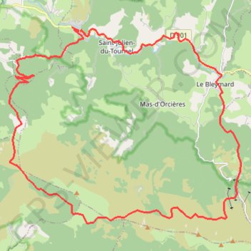Itinéraire Bagnols-les-Bains et Mont-Lozère, distance, dénivelé, altitude, carte, profil, trace GPS