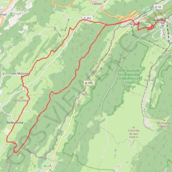 Itinéraire Circuit VTTAE - les Hautes Combes, distance, dénivelé, altitude, carte, profil, trace GPS
