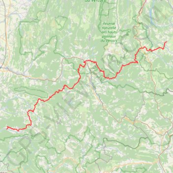 Itinéraire Entre Provence et Vercors, distance, dénivelé, altitude, carte, profil, trace GPS
