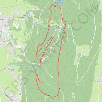 Itinéraire Hauteville-Lompnes (01), distance, dénivelé, altitude, carte, profil, trace GPS