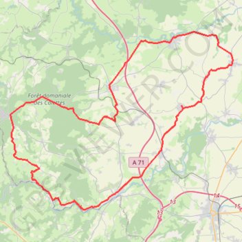 Itinéraire escapade-entre-sioule-et-bouble, distance, dénivelé, altitude, carte, profil, trace GPS