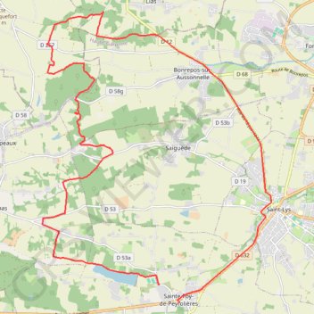 Itinéraire La voie romaine, retour par bonrepos, distance, dénivelé, altitude, carte, profil, trace GPS